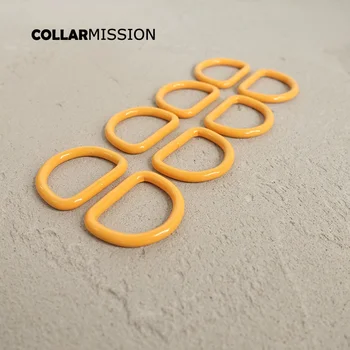 Kovové orange D krúžok DIY pre obojok 25mm spojenie kovovou prackou DIY pol krúžok opasku CDK25O