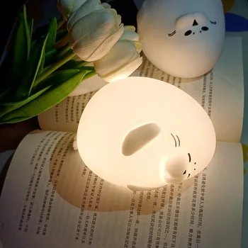 Roztomilý Tvorivé LED Silikónové Zvierat Nočné Svetlo Spálňa Štúdia Ochranné Okuliare Svetla na Čítanie, USB Nabíjanie Svetlo Dovolenku Dary