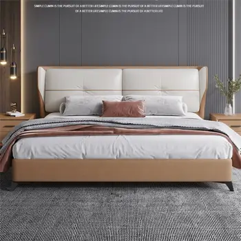 Textílie posteľ, moderné a jednoduché umývanie zadarmo technológie handričkou posteľ, 1.8 m manželská posteľ, 1,5 m manželskou posteľou, spálňa mäkká posteľ