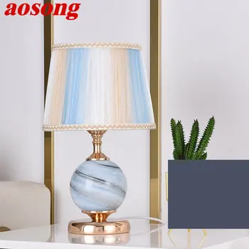 AOSONG Americký Štýl Lampy Stolové LED Tvorivé Sklo Stmievanie Stôl Nočné Svetlo Výzdoba Pre Moderný Domov Obývacia Izba, Spálňa