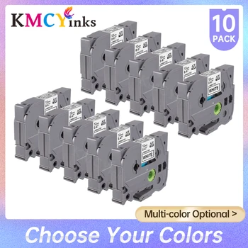 KMCYinks Multi farby 10PK 12 mm Pásky Tze231 Štítok Pásky, Kompatibilné pre Brat S Dotyk tlačiareň Tze Pásky Tze-231 TZe 631 TZe131