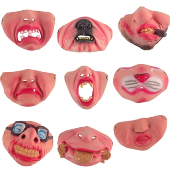Vtipné Dospelých Strany Latex Maska Klaun Cosplay Polovicu Tváre Hrozné Strašidelné Masky Maškaráda Halloween Party Dekor Darček