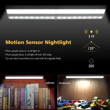 10 Led Pohybu PIR Snímač Skriňa Svetlo Automatické Svetlo Bezdrôtový Nočné Svetlo Pre Oblečením Skriňa Skriňa Lampa Dropship
