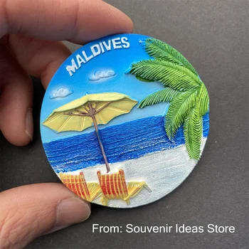Dovolenku Na Maldivách Cestovnom ruchu obchod so 3D Živice Chladnička Magnet Plavidlá Domova DARČEK