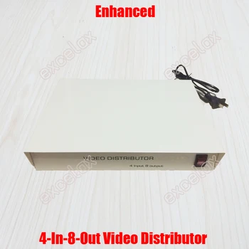 AC220V 4 V 8 Out, Kompozitný BNC Konektor Video Distribútor 4-8CH Video Splitter Signál Získať Zosilňovač pre KAMEROVÝ Systém