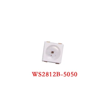 100-1000PCS WS2812B 5050 RGB LED Čip WS2812 Individuálne Adresovateľné Pixelov Čip WS2811 IC Postavený-v Bielej PCB DC5V