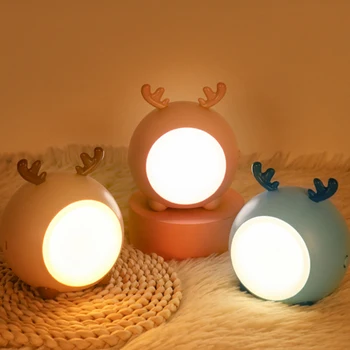 Stolná Lampa Cartoon Skladacie Izba Posteli, Spálne, Obývacej Miestnosti, Dekoratívne Lampy Vianočné Darčeky Roztomilý LED Nočné Svetlo Mini Pet Tvarované