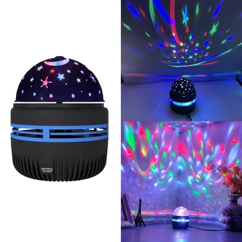 LED Projekčnej Lampy Rotujúce Hviezdne Nebo Projektor Svetlá Magic Ball pre Auto Home Party Stage Flash Spálňa Nočné Svetlo Deti Darček