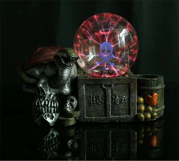 Statická elektrina Indukčné loptu magic ball svetlo lebky na Čítanie Svätého strane Mágie svetlo kostra Dekorácie Živice čarovná lampa