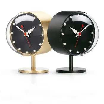 Špecialitou Tabuľka Hodiny Tvorivé Moderný Dizajn Mosadz Quartz Tichý Ploche Dekorácie hodiny 11X15Hcm Domova Horloge Dary
