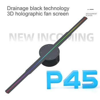 Inovovaný P45 Voľným Okom 3d Holografické Projektor LED Ventilátor Displej na Stenu Reklama Stroj S 16 G Pamäťovej Karty