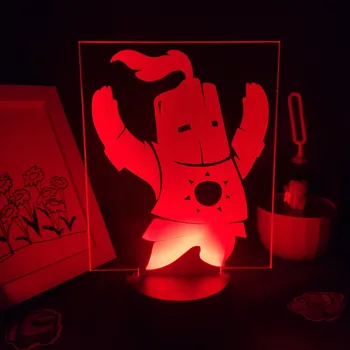 3D Lávové Lampy Temné Duše Hra Obrázok Solaire Z Astora RGB Batérie dotýkali Nočné Osvetlenie, herňa Stôl písací Stôl Farebné Dekorácie