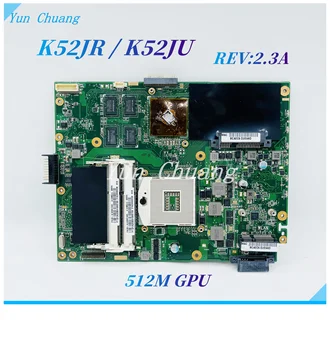 K52JR REV:2.3 Doske Pre ASUS K52JU K52JB K52JE K52JR K52J A52J X52J K52JT Notebook Doska S GPU HM55 pamäte DDR3