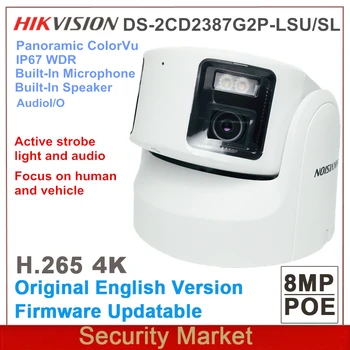 Pôvodné Hikvision DS-2CD2387G2P-LSU/SL 8MP IP67 4K Vstavaný Mikrofón WDR Panoramatické ColorVu Pevné Veži Sieťová Kamera