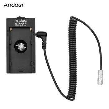 Andoer NP-F970 F750 Batérie Platne Držiaka Adaptéra + BMPCC Napájací Adaptér Kábel Kompatibilný s BMPCC 4K/ 6K Kamery