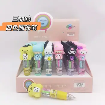 Nový 4 Farby Sanrio Kuromi Hello Kitty Cartoon Zvierat Guličkové Pero, Študent Diy Účet Multicolor Guľôčkové Pero Písacie Potreby, Veľkoobchod