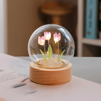 Mini Tulipán Nočné Svetlo DIY Materiál Balík Nie je Hotový,