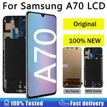 Super AMOLED Displej Pre Samsung Galaxy A70 Dotykový Displej Náhradné Diely Pre SM-A705 SM-A705F A705F/DS LCD Displej Digitalizátorom.