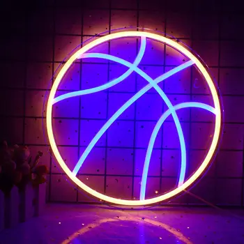 Basketbal Neónový nápis USB Powered pre Izba Dekor, LED, Neónové Svetlo Stmievateľné Noc Lampa pre Chlapcov Stenu Spálne Umenie Šport Štúdio