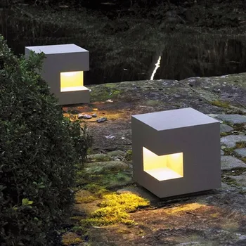 Moderné Vonkajšie Záhradné Osvetlenie Domova Nepremokavé Trávnik Svetla Slnečnej Energie krajiny Stojace Lampy