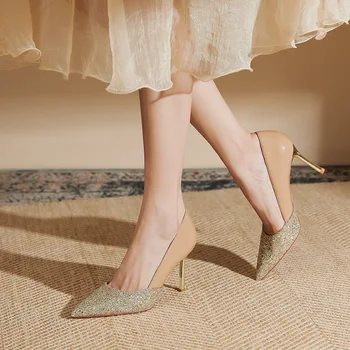 Ženy Čerpadlá Crystal Bowknot Satin Sandále 2023 Lete Transparentné Topánky, Vysoké Podpätky, Party, Ples Návrhár Obuvi