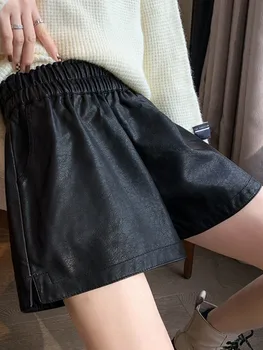 Bežné Patchwork Šortky Pre Ženy Voľné Elastický Pás Pantalones Cortos De Mujer Vysoký Pás Jeden Kus Estetické Čierne Oblečenie