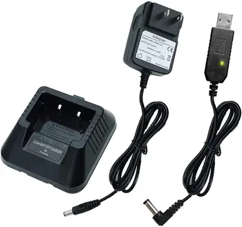Baofeng Pôvodné UV-5R EU/US Nabíjačku Viac USB Kábel Nabíjačka s Indikátor pre obojsmerné Rádiové UV-5R Série DM-5R BF-F8HP