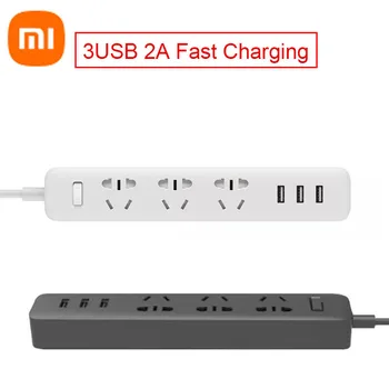 Xiao Mi rozvodky S 3 Predĺženie USB Zástrčky Mijia Multifunkčné 2A Rýchle Nabíjanie rozvodky 10A 250V 2500W