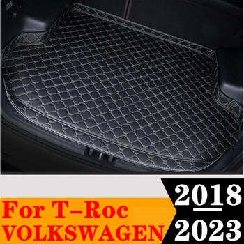Sinjayer Kufri Mat Nepremokavé AUTO Chvost Boot Koberce Vysokej Strane Cargo Koberec Pad Vložkou Pre Volkswagen VW T-Roc 2018 2019-2023