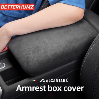 Alcantara Pre Audi A4 B9 A5 Sportback S4 S5 2017-2021 Auto Opierke Úložný Box Panel Kryt Výbava Nálepky Auto Interiérové Doplnky