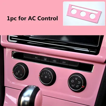 1pc Ružové Auto AC Ovládací Panel Nálepky Úložný Box Kryt Tvarovanie Výbava pre Volkswagen Golf 7 2013-2019 dizajn Interiéru