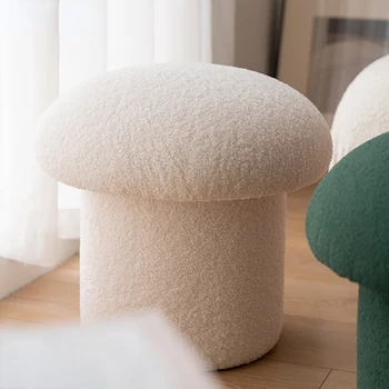 Nordic dizajn make-up stolice domácnosti cashmere baránok topánky stolice podnožka dizajn húb stolice topánky stolice, toaletný stolček