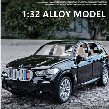 1:32 BMW X5 SUV Zliatiny Modelu Auta Diecasts & Hračka Vozidlá, Kovové autíčka Model, Simulácia Zvuku a Svetla Kolekcia Detské Darček