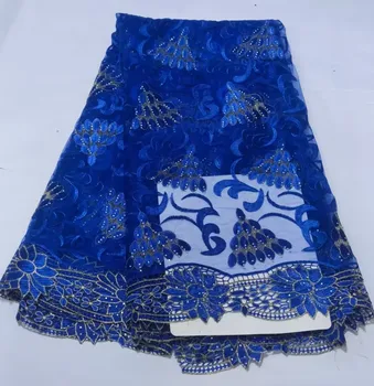 čistý Čipky Textílie 2023 Vysokej Kvality 5 Metrov Nigérijský kameň francúzsky Tylu Textílie Materiál Pre Svadobné Party