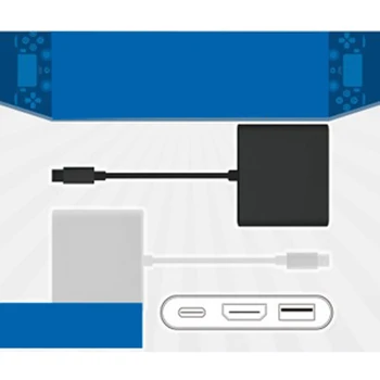 Najnovší štýl prevodník Typ-c adaptér Kompatibilný s HDMI USB 3.0X1 podporu AV audio, video out pre NS verzia 5.0 N-Switch