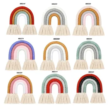 Rainbow Stene Visia Dekoratívne Farebné pre Boho Domova, Tkané Rainbow Steny Výzdoba s Strapce Crearive Dizajn Darček