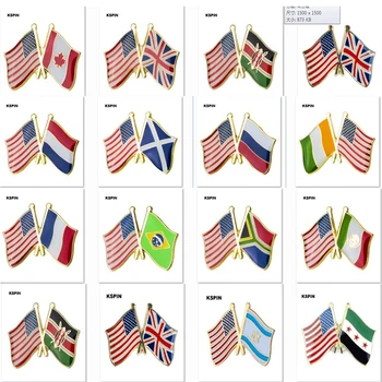 10pcs veľa Spojené Štáty Odznaky pre Batohy Pin Brošňa Nastaviť Ozdobné Gombíky na Šaty