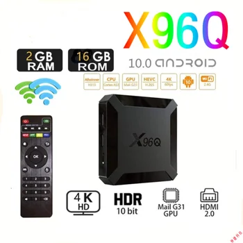 Bestseller X96Q 2 gb, 16 gb Mini Android Tv Box 10.0 Smart TVBox H313 2.4 G Wifi H/DR 4K 60fps 1GB Media Player Set-Top-Box