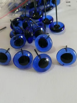 60pcs/lotnew roztomilý zvierat oči 3/4/5/6/7/8/9/10/11/12mm modré sklenené hračka pin oči pre diy vlnená plsť remeselníci zistenia--voľba veľkosti