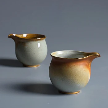 Hrubá keramika Zlato znázornenie čaj mora Gong Dao pohár Kungfu čaj nastaviť Príslušenstvo Aj Pohár Poháre Domácnosť, Keramických Čaj Dávkovač