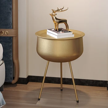 4 farby Svetla Luxusné Železa nočnom stolíku Minimalistický Moderné Spálne Mini nočnom stolíku bytový Nábytok Kolo Tvorivé Malé Nightstands