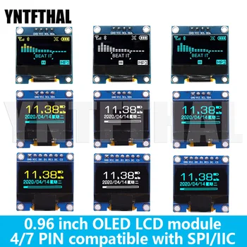 0.96 palcový IIC SPI Sériové 7/4Pin Biela/Modrá/Žltá Modrá OLED Displej Modul SSD1306 SSD1315 12864 LCD Displej Rada pre Arduino