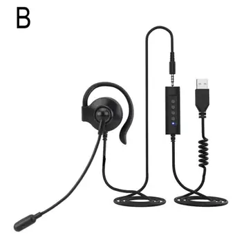 3,5 mm Káblové Jednej Strane Slúchadlá Drôtové Business Headset Line Kontrolu Stereo In-Ear Slúchadlá S Mikrofónom Pre Mobilný Telefón, MP3