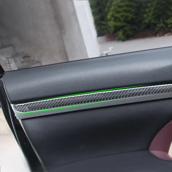 4pcs Auto Uhlíkových Vlákien Interiérové Dvere Okna Panel Pásy Kryt Nálepky Výbava Pre Toyota Highlander 2015 2016 2017 2018