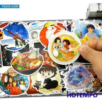 50/100 Kusov Hayao Miyazaki Klasické Anime Film Funny Roztomilý Kreslený Zápisník Telefón, Prenosný Kufor Na Motocykel, Auto Nálepky Pack