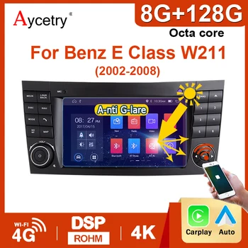 android 12 Auto rádio stereo displej 2 din Pre Mercedes Benz Triedy E W211 CLK W209 G-Class W463 CLS W219 2005-2011 GPS Navigácie