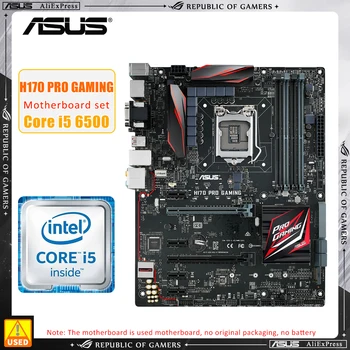 1151 Doske auta ASUS H170 PRO GAMING+I5 6500 cpu Intel H170 Doska set 4×DDR4 64GB PCI-E 3.0 M. 2 HDMI USB3.1 ATX