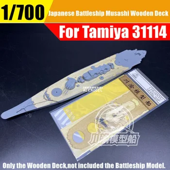 1/700 Japonský Musashi Battleship Drevené Paluby w/Kovové Reťaze pre Tamiya 31114