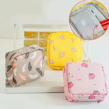 Kabelku Ženy Na Mince Kozmetické Tampon Organizátor Hygienické Skladovanie Obrúsok Taška Na Cestovanie Držiteľ Dámske Puzdro Tašky Pad Taška Make-Up Mini