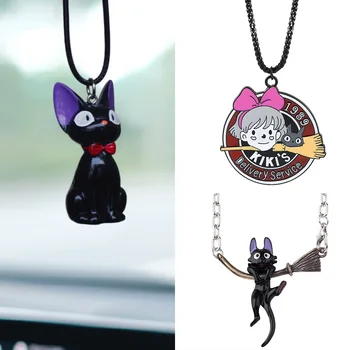 Auto Prívesok Ghibli Anime Kiki je dodacej Služby, Hojdačka Roztomilý Black Cat Visí Auto Interiéru Spätné Zrkadlo Ornament Príslušenstvo